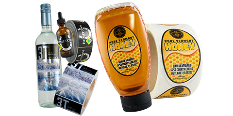 Custom printed labels, stickers and decals