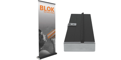 BLOK Retractable Banner Stand 35.5" W by 79.25" H