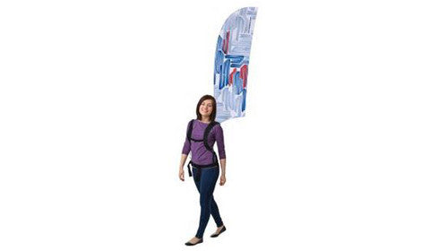 Concave Shaped Backpack Flags
