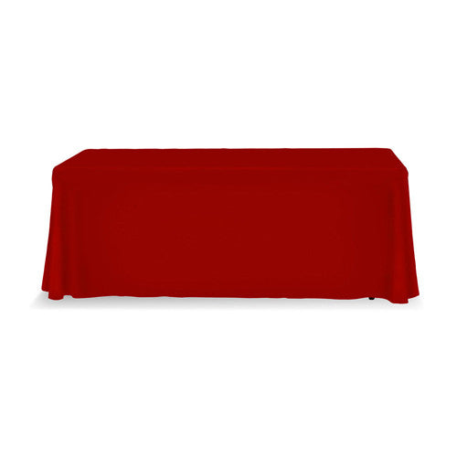 6 Foot Custom Table Throw Cover Stock Color Red