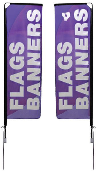 Mamba Small 10.125 Foot Double Sided Flag and Stand Combo