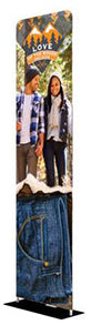2 foot by 7.5 foot fabric trade show display