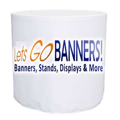 Fitted Round Table Cover with Full Color Custom Imprint