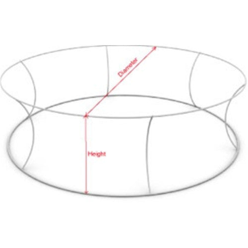 5 foot wide x 24 inch tall Round Circle Hanging Banner Sky Box Inside Outside Graphics Package
