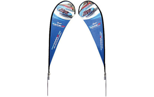 Teardrop Large Outdoor Banner Double Sided Graphic Package (graphic and stand)