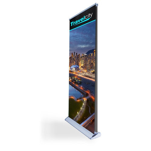 Double Sided Silver Wing 33.5" Retractable Banner Stand