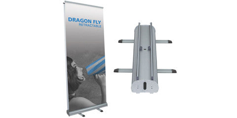 Dragon Fly Double Sided Retractable Banner Stand 33.25" W by 78.25" H