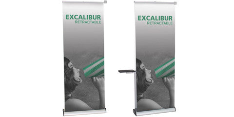 Excalibur Double Sided Retractable 31.5" W by 29.5" H to 83.35" H