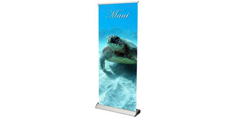 Maui Retractable Banner Stand 33.5" W by 69" H to 92" H