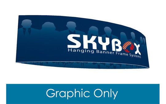 Football shaped hanging banner display inside and outside graphic only 10 foot by 42 inch