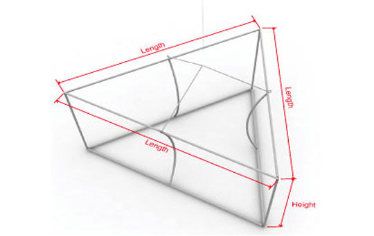 10 Foot by 72 Inch Triangle Hanging Banner Frame