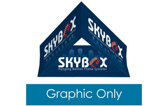 10 Foot by 72 Inch Triangle Hanging Banner Inside Outside Graphic Only