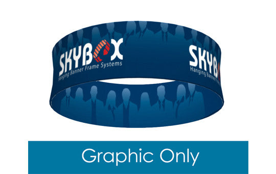 12 Foot by 72 Inch Circle Hanging Banner Display Inside Outside Graphic Only