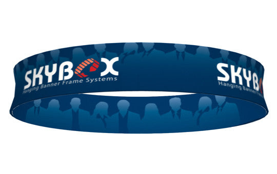 12 Foot by 72 Inch Circle Hanging Banner Display Inside Outside Graphic Package