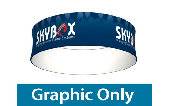 12 Foot by 72 Inch Circle Hanging Banner Display Outside Graphic Only