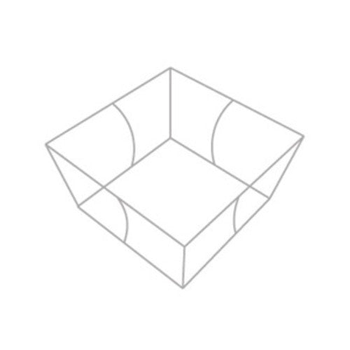 Tapered square hanging banner display frame
