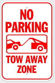 18 Inch by 12 Inch Aluminum Parking Sign