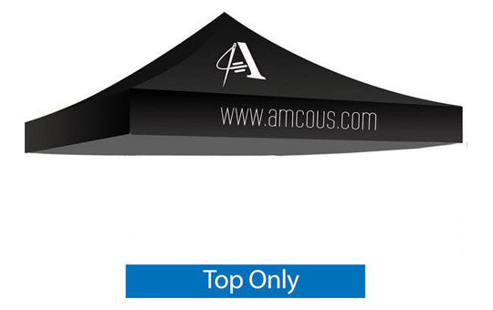 1 Color Imprint Black Top - 10 Foot Custom Canopy Top Only