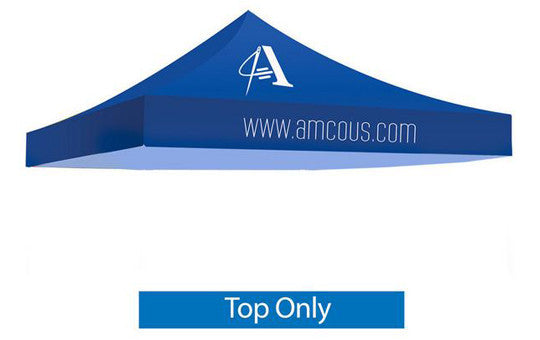 1 Color Imprint Blue Top - 10 Foot Custom Canopy Top Only