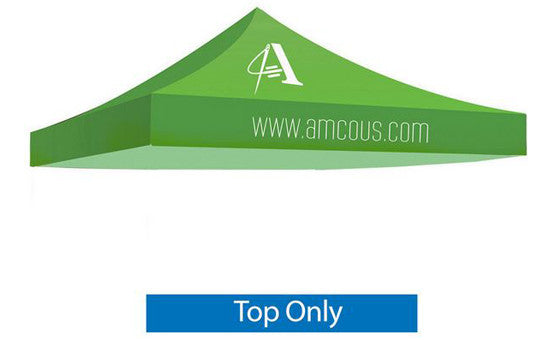1 Color Imprint Green Top - 10 Foot Custom Canopy Top Only