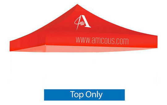 1 Color Imprint Red Top - 10 Foot Custom Canopy Top Only