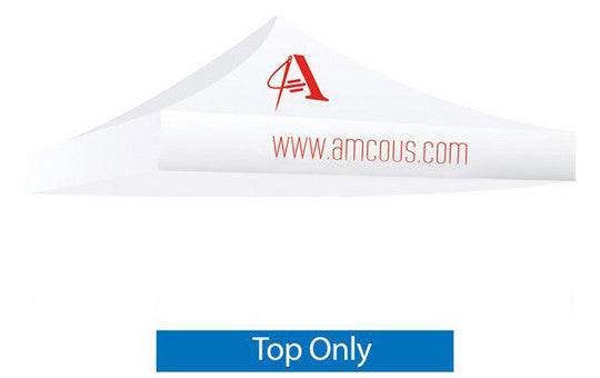1 Color Imprint White Top - 10 Foot Custom Canopy Top Only