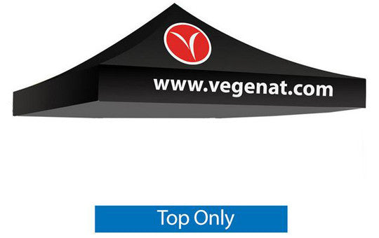 2 Color Imprint Black Top - 10 Foot Custom Canopy Top Only