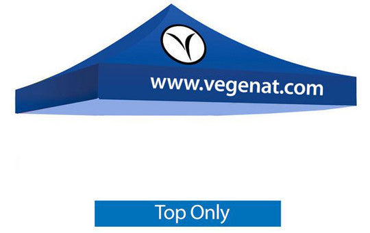 2 Color Imprint Blue Top - 10 Foot Custom Canopy Top Only