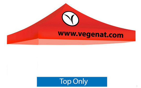 2 Color Imprint Red Top - 10 Foot Custom Canopy Top Only