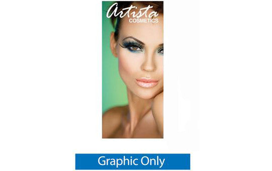 36 inch by 80 and 92 inch high Silverstep Retractable Banner Stand Graphic Only