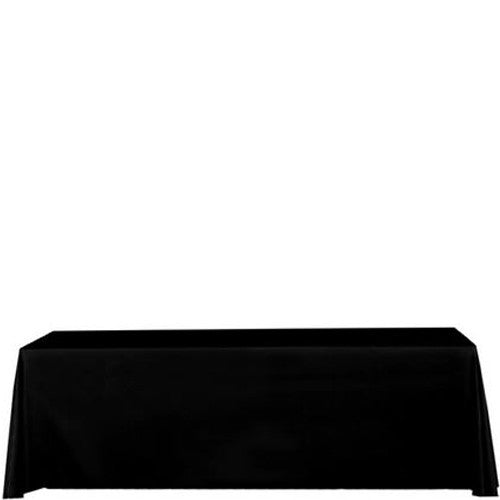8 Foot Custom Table Throw Cover Stock Color Black