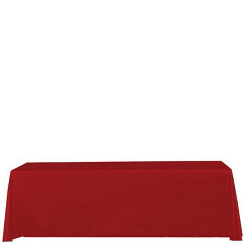 8 Foot Custom Table Throw Cover Stock Color Red