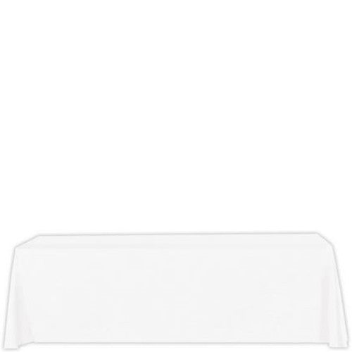8 Foot Custom Table Throw Cover Stock Color White
