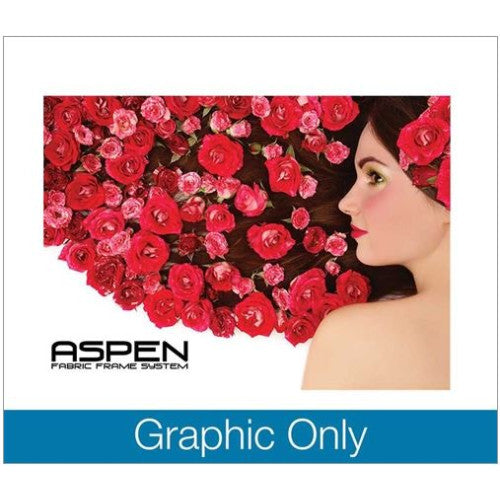 Aspen Fabric Frame 10 Feet by 7.5 Feet Double Sided Graphic Only