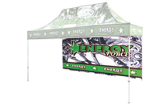 Single Sided Back Wall Full Color For 15 Foot Custom Canopy Pop Up Tent Graphic Only