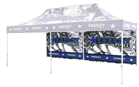 custom pop up tent Single Sided Back Wall Full Color For 20 Foot Custom Canopy Pop Up Ten