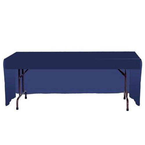 Back side of three sided stock color table covers