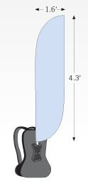 Backpack Flag Convex Bottom Layout Shape