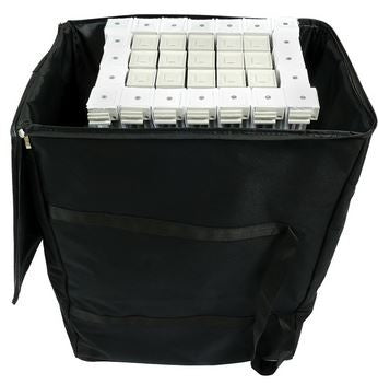 Black Stretch Fabric Travel Bag for 15 Foot by 10 Foot Straight RPL Trade Show Displays open view