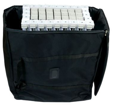 Black Stretch Fabric Travel Bag for 20 Foot by 10 Foot Straight RPL Trade Show Displays open view