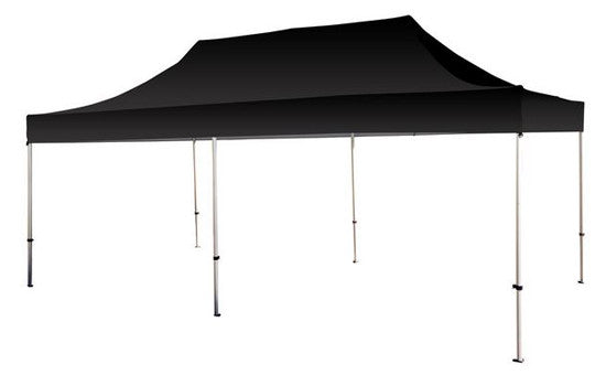 Black Blank 20 x 10 Foot Canopy Tent and Frame Combo