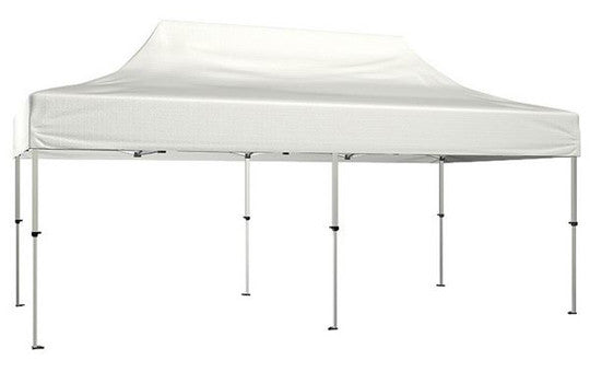 White Blank 20 x 10 Foot Canopy Tent and Frame Combo
