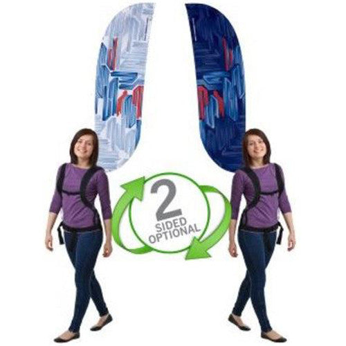 Backpack Walking Bowflag Convex Bottom Design Double Sided Graphic and Backpack Combo