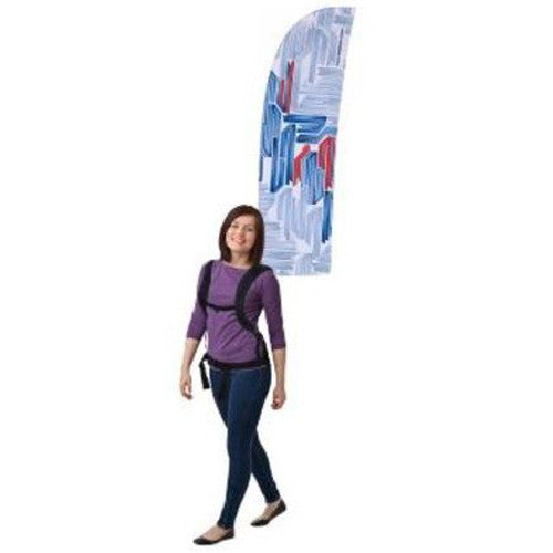 Backpack Walking Bowflag Straight Bottom Design Single Sided Graphics Only