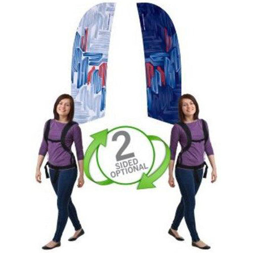 Backpack Walking Bowflag Angled Bottom Design Double Sided Graphic and Backpack Combo