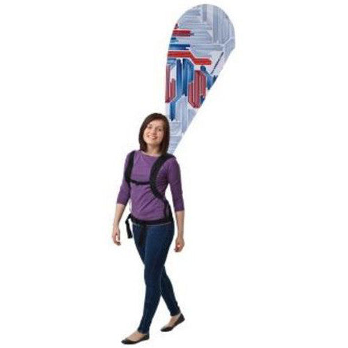 Backpack Walking Bowflag Teardrop Single Sided Graphic and Backpack Combo