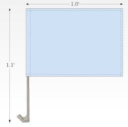 Car Flag Small Layout Design 12 inches by 8 inches