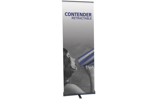 Contender 23.5" W by 77.5” H Single Sided Retractable Banner Stand