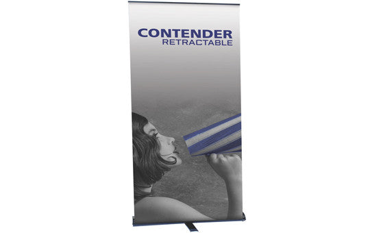 Contender 47.5" W by 77.5” H Single Sided Retractable Banner Stand