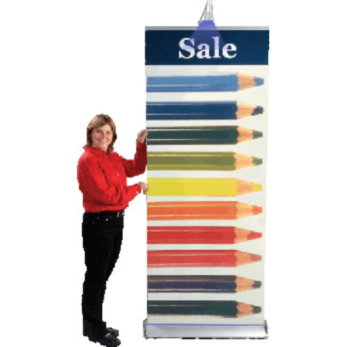 Deluxe Roll Up Kit 48” W by 63” H to 86” H Retractable Banner Stand